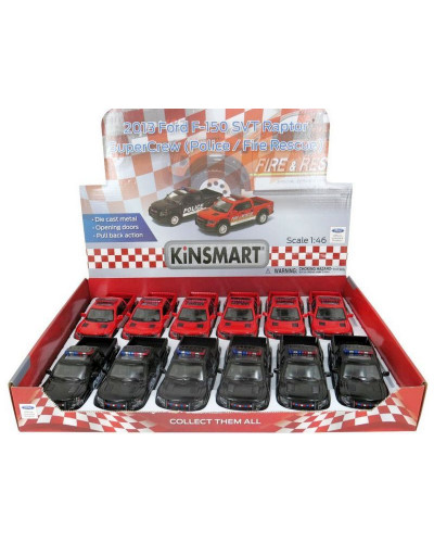 Машина Kinsmart 1:40 Ford F-150 Police Fire Rescue в асс. инерция (1/12шт.) б/к