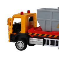 Машина "АВТОПАНОРАМА" VOLVO FM "Мусоровоз", желтый-серый, 1/72, инерция, в/к 17,5*13*6,5 см