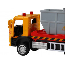 Машина "АВТОПАНОРАМА" VOLVO FM "Мусоровоз", желтый-серый, 1/72, инерция, в/к 17,5*13*6,5 см