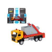 Машина "АВТОПАНОРАМА" VOLVO FM "Мусоровоз", желтый-серый, 1/72, инерция, в/к 17,5*13*6,5 см
