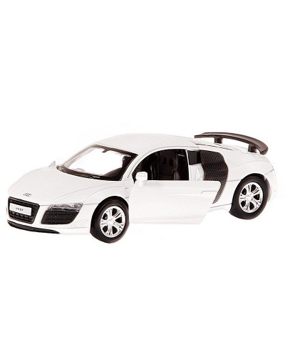 Машина "АВТОПАНОРАМА" Audi R8 GT, белый металлик, 1/43, инерция, в/к 17,5*12,5*6,5 см