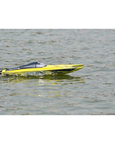 Радиоуправляемый катамаран Volantex RC ATOMIC 700 желтый Brushless 2.4G LiPo RTR