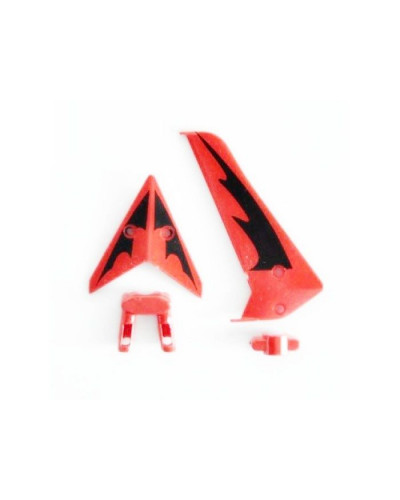 Хвостовое оперение (красное) для вертолета Syma S107G