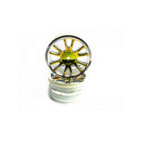 Колесные диски задние, золотой хром для багги Himoto масштаба 1/16, 2шт.