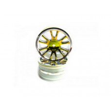 Колесные диски задние, золотой хром для багги Himoto масштаба 1/16, 2шт.