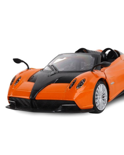 Машина "АВТОПАНОРАМА" Pagani Huayra Roadster, оранжевый, 1/24, свет, звук, в/к 24,5*12,5*10,5 см