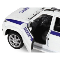 Машина "АВТОПАНОРАМА" УАЗ "PATRIOT" Полиция, 1/26, свет, звук, инерция, в/к 24,5*12,5*10,5 см