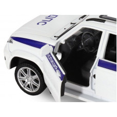 Машина "АВТОПАНОРАМА" УАЗ "PATRIOT" Полиция, 1/26, свет, звук, инерция, в/к 24,5*12,5*10,5 см
