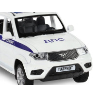 Машина "АВТОПАНОРАМА" УАЗ "PATRIOT" Полиция, 1/26, свет, звук, инерция, в/к 24,5*12,5*10,5 см
