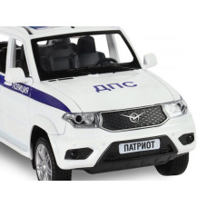 Машина "АВТОПАНОРАМА" УАЗ "PATRIOT" Полиция, 1/26, свет, звук, инерция, в/к 24,5*12,5*10,5 см
