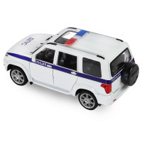 Машина "АВТОПАНОРАМА" УАЗ "PATRIOT" Полиция, 1/26, свет, звук, инерция, в/к 24,5*12,5*10,5 см