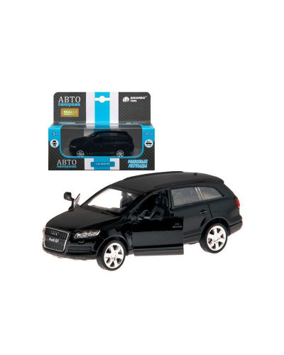 Машина "АВТОПАНОРАМА" Audi Q7, черный, 1/43, инерция, откр. двери, в/к 17,5*12,5*6,5 см