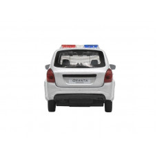 Машина "АВТОПАНОРАМА" LADA GRANTA CROSS "Полиция", серебро, 1/24, свет, звук, в/к 24,5*12,5*10,5 см