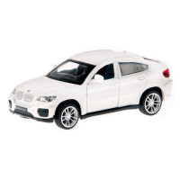 Машина "АВТОПАНОРАМА" BMW X6, 1/43, белый, инерция, откр. двери, в/к 17,5*12,5*6,5 см