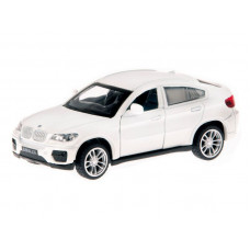 Машина "АВТОПАНОРАМА" BMW X6, 1/43, белый, инерция, откр. двери, в/к 17,5*12,5*6,5 см