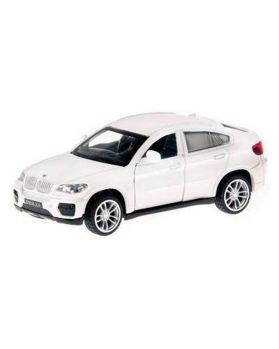 Машина "АВТОПАНОРАМА" BMW X6, 1/43, белый, инерция, откр. двери, в/к 17,5*12,5*6,5 см