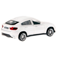 Машина "АВТОПАНОРАМА" BMW X6, 1/43, белый, инерция, откр. двери, в/к 17,5*12,5*6,5 см