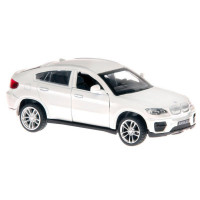 Машина "АВТОПАНОРАМА" BMW X6, 1/43, белый, инерция, откр. двери, в/к 17,5*12,5*6,5 см