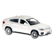 Машина "АВТОПАНОРАМА" BMW X6, 1/43, белый, инерция, откр. двери, в/к 17,5*12,5*6,5 см