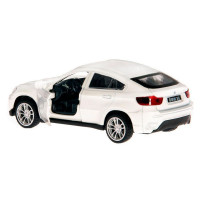 Машина "АВТОПАНОРАМА" BMW X6, 1/43, белый, инерция, откр. двери, в/к 17,5*12,5*6,5 см