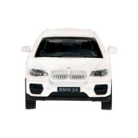 Машина "АВТОПАНОРАМА" BMW X6, 1/43, белый, инерция, откр. двери, в/к 17,5*12,5*6,5 см