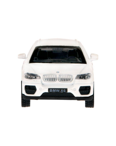 Машина "АВТОПАНОРАМА" BMW X6, 1/43, белый, инерция, откр. двери, в/к 17,5*12,5*6,5 см