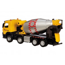 Машина "АВТОПАНОРАМА" Volvo бетономешалка, желтый, 1/50, свет, звук, в/к 28*14*10 см