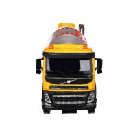 Машина "АВТОПАНОРАМА" Volvo бетономешалка, желтый, 1/50, свет, звук, в/к 28*14*10 см