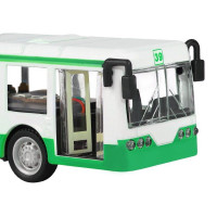 Троллейбус "Автопанорама", зеленый, 1/90, свет, звук, инерция, в/к 22*13,5*5,8 см