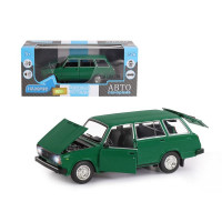 Машина "АВТОПАНОРАМА" ВАЗ 2104, зеленый, 1/24, инерция, в/к 24,5*12,5*10,5 см