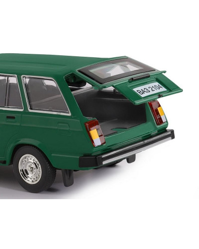 Машина "АВТОПАНОРАМА" ВАЗ 2104, зеленый, 1/24, инерция, в/к 24,5*12,5*10,5 см