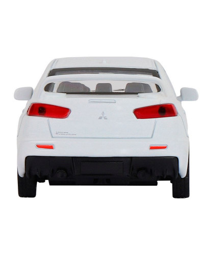 Машина "АВТОПАНОРАМА" Mitsubishi Lancer Evolution, белый, 1/41, откр. двери, в/к 17,5*12,5*6,5 см