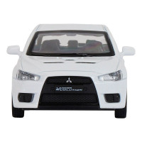 Машина "АВТОПАНОРАМА" Mitsubishi Lancer Evolution, белый, 1/41, откр. двери, в/к 17,5*12,5*6,5 см