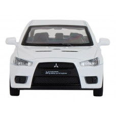 Машина "АВТОПАНОРАМА" Mitsubishi Lancer Evolution, белый, 1/41, откр. двери, в/к 17,5*12,5*6,5 см
