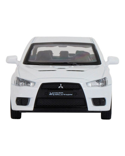 Машина "АВТОПАНОРАМА" Mitsubishi Lancer Evolution, белый, 1/41, откр. двери, в/к 17,5*12,5*6,5 см
