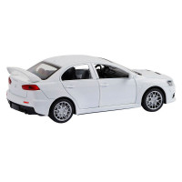 Машина "АВТОПАНОРАМА" Mitsubishi Lancer Evolution, белый, 1/41, откр. двери, в/к 17,5*12,5*6,5 см