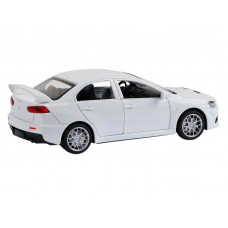 Машина "АВТОПАНОРАМА" Mitsubishi Lancer Evolution, белый, 1/41, откр. двери, в/к 17,5*12,5*6,5 см