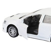 Машина "АВТОПАНОРАМА" Mitsubishi Lancer Evolution, белый, 1/41, откр. двери, в/к 17,5*12,5*6,5 см