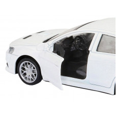 Машина "АВТОПАНОРАМА" Mitsubishi Lancer Evolution, белый, 1/41, откр. двери, в/к 17,5*12,5*6,5 см
