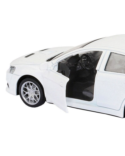Машина "АВТОПАНОРАМА" Mitsubishi Lancer Evolution, белый, 1/41, откр. двери, в/к 17,5*12,5*6,5 см