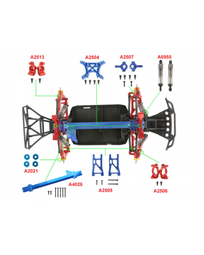Алюминиевый держатель амортизаторов для Remo Hobby 1/16, металл, тюнинг