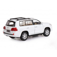 Машина "АВТОПАНОРАМА" Lexus LX570, белый, 1/32, свет, звук, инерция, в/к 17,5*13,5*9 см