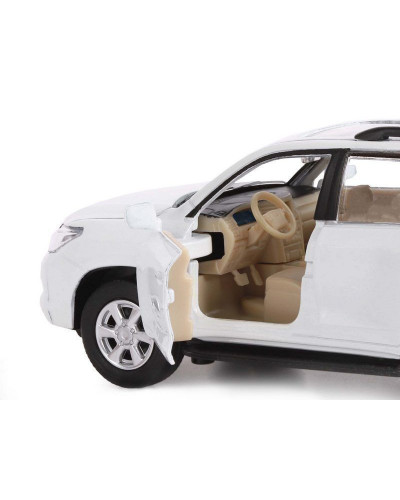 Машина "АВТОПАНОРАМА" Lexus LX570, белый, 1/32, свет, звук, инерция, в/к 17,5*13,5*9 см