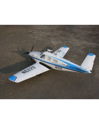 Радиоуправляемый самолет Top RC ST Beechcraft Bonanza V35 голубой 1280мм (шасси) PNP