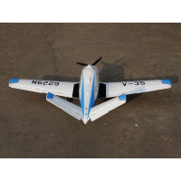 Радиоуправляемый самолет Top RC ST Beechcraft Bonanza V35 голубой 1280мм (шасси) PNP