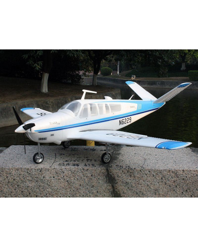 Радиоуправляемый самолет Top RC ST Beechcraft Bonanza V35 голубой 1280мм (шасси) PNP