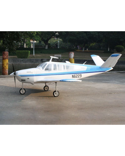 Радиоуправляемый самолет Top RC ST Beechcraft Bonanza V35 голубой 1280мм (шасси) PNP