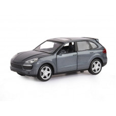 Машина "АВТОПАНОРАМА" Porsche Cayenne S, серый, 1/32, свет, звук, инерция, в/к 17,5*13,5*9 см