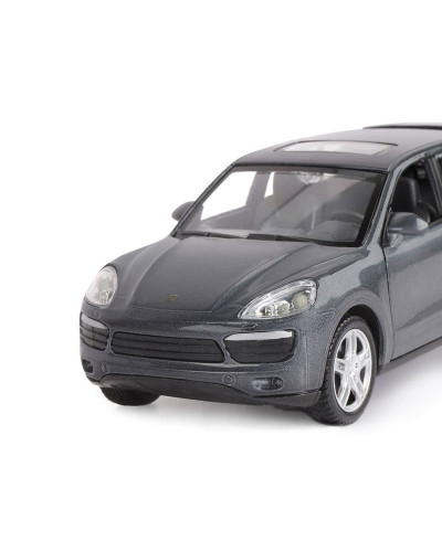 Машина "АВТОПАНОРАМА" Porsche Cayenne S, серый, 1/32, свет, звук, инерция, в/к 17,5*13,5*9 см