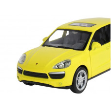 Машина "АВТОПАНОРАМА" Porsche Cayenne S, желтый, 1/32, свет, звук, инерция, в/к 17,5*13,5*9 см